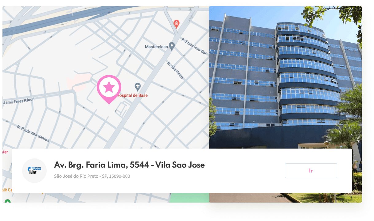 Mapa com local do evento